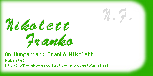 nikolett franko business card