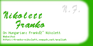 nikolett franko business card